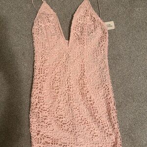 Forever 21 Blush Lace Mini Dress